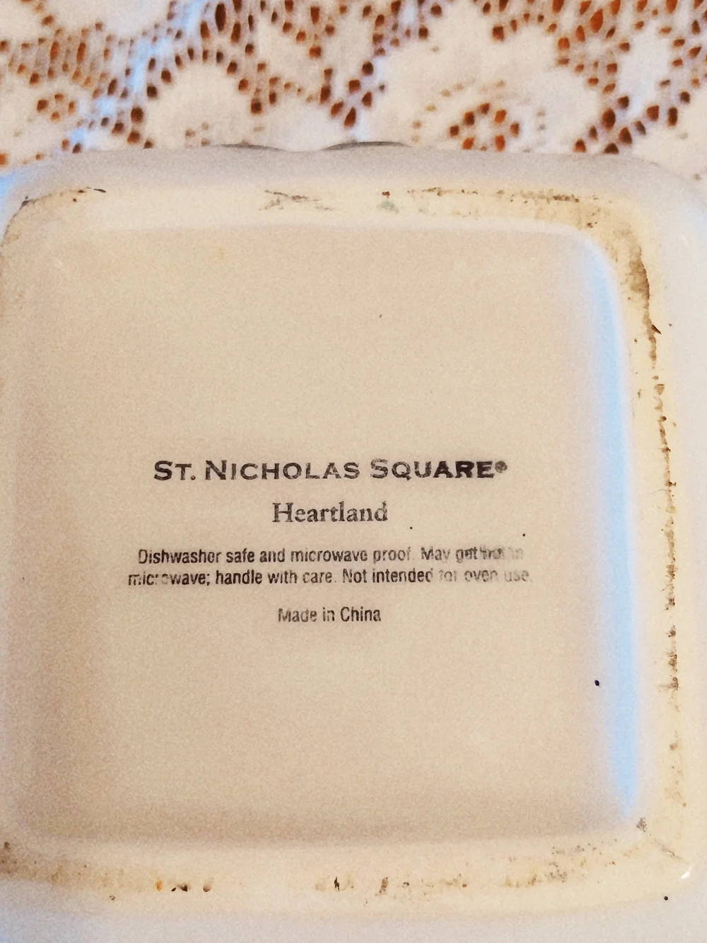 St. Nicholas Square Handpainted Ceramic Dish